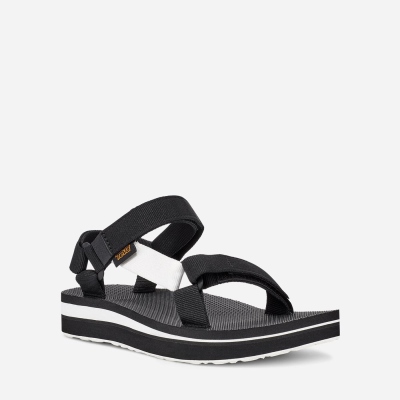 Teva Midform Universal Women's Black / Light White Sandals CA27557 Canada Clearance